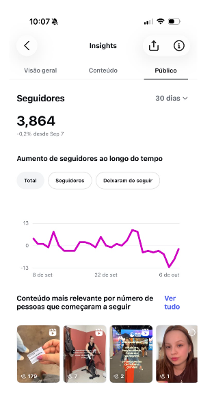 Instagram Insights — Seguidores
